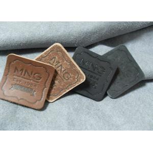 High Quality Custom Logo Embossed Real Leather Labels Patches for Jeans and Bags