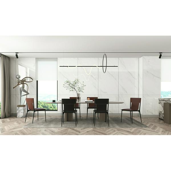 White Polished Glazed Porcelain Tile 900x1800mm Non-Slip Floor