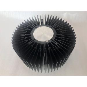 Custom aluminum CNC machined 230mm big size LED round heat sink extrusions