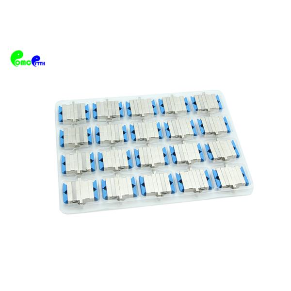 Full Flange SC UPC Duplex Fiber Optic Adapter Singlemode Metal Material