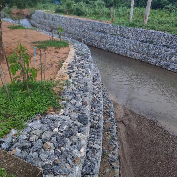 Woven Gabion Mattress Riverbank Slope Stabilization Heavy Duty Galvanized