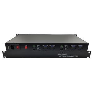 CE VGA To Fiber Converter Audio Video / VGA Multiplexer rack 4CH Audio + Data +