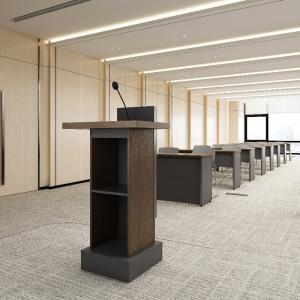 Support customization Compact Podium High Durability Conference Room Table for
