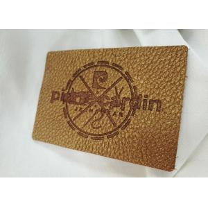 Durable Adhesive Jeans Leather Patch Labels , Custom Leather Shoulder Patches