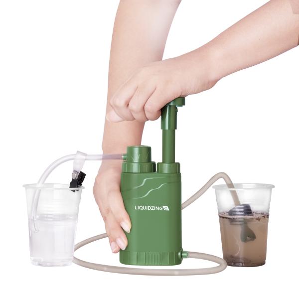 2.1 Pounds Camping Water Filter Pump With Carbon 0.01 Micron Portable Water