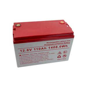 12.8V 110ah LiFePO4 Li Ion Battery For Gildder Ups Solar System