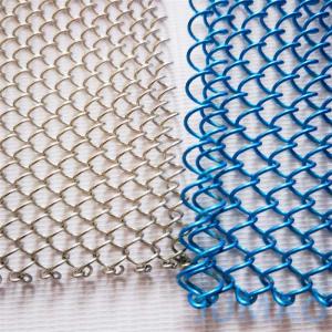 Metallic Diamond Patterned Facade Metal Mesh Curtains for Architectural