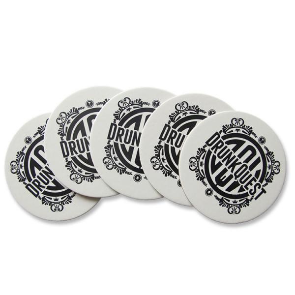 Waterproof Promotional Drink Coasters Round Shape With ISO FDA Approved