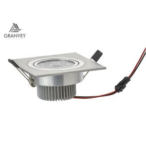 3W Square LED Recessed Ceiling Lights Aluminum Beam Angle Adjustable 92x92mm