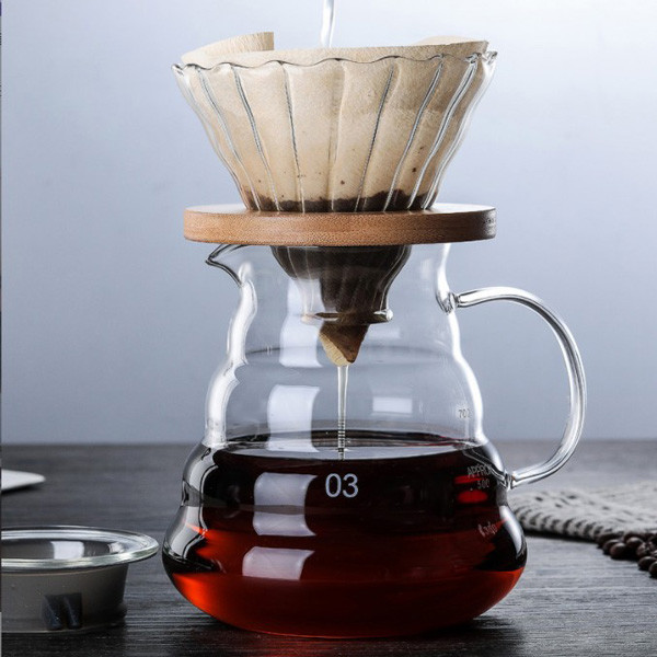 Handmade Essential Barista Tools Borosilicate Glass Coffee Maker With Glass