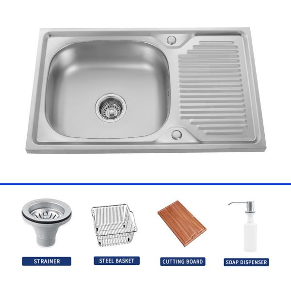 Quality Square Single Bowl Drop In Kitchen Sink for Contemporary Kitchen wholesale