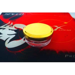 Wholesale high transparent 0.5oz 15-20gram glass caviar jar with metal lid in