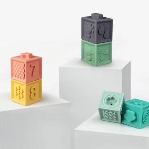 Kids Stacking Toy Puzzle Educational Baby Hard Silicone Building Blocks