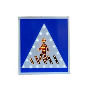 Cheap Waterproof Solar 5W Pedestrian Crosswalk Ahead Sign With RoHS for sale