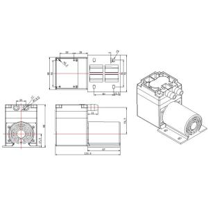 AIRJET High Flow DC Micro Vacuum Air Pump 12V 24V optional Z70 series