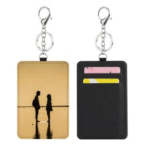 Sublimation Custom Blank ID Card Holder Luggage Tag Keychain Diy Custom Pu