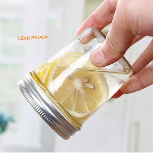 OEM Overnight Oats jelly Glass Storage Bottles parfaits hermetically sealed jar