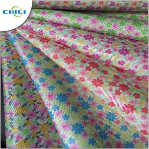 Multi Color Printed Faux Leather Fabric Chunky Shiny Wear Resistant