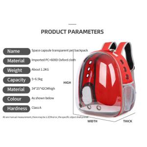 Bubble Capsule Pet Backpack Carrier Breathable Dog Carrier Backpack