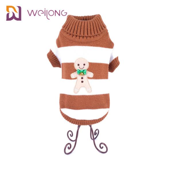 Quality Soft Thickening Warm Puppy Knitted Jumper BSCI Dog Roll Neck Jumper wholesale