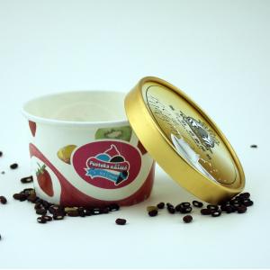 Leakproof Biodegradable Ice Cream Containers With Lids Eco Friendly 5oz 150ml