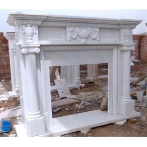 White Marble Fireplace Mantel