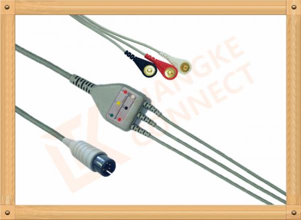 Quality Generic AAMI ECG Patient Cable 6 Pin 5 Leads PVC Insulation Solid Conductor wholesale