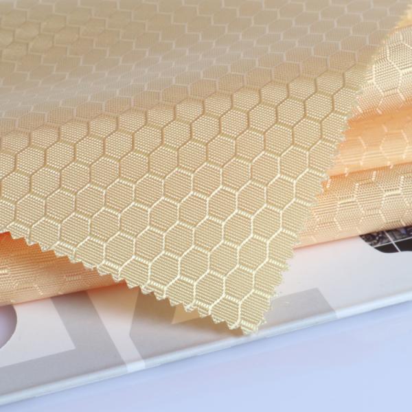China factory 2022 new woven oxford fabric Recycled polyester hexagon dobby jacquard Fabric