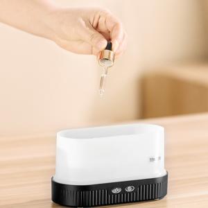 HOMEFISH 230ML Aromatherapy Ultrasonic Flame Aroma Diffuser With Warm Light