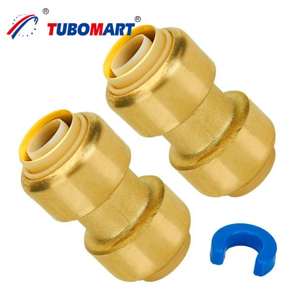 ISO Certified PEX AL PEX Push In Fittings Brass Copper 1/2" Coupling Lead Free