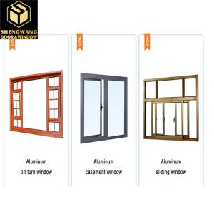 Villa Push Pull Curtain Wall Window Transparent Aluminium Window Sliding Frame