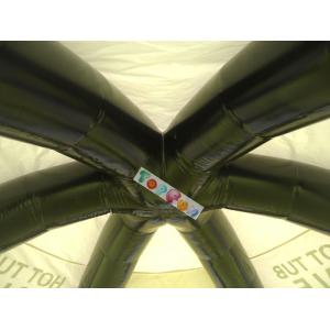 10m Span Inflatable Airtight Spider Event Tent Black PVC Frame Posts With White