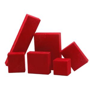 Velvet Material Hanhong Custom Embossed Red Jewelry Box for Necklace and Ring 6