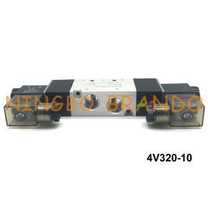 3/8" NPT 4V320-10 AirTAC Type Double Solenoid Valve 2 Position 5 Way DC12V DC24V