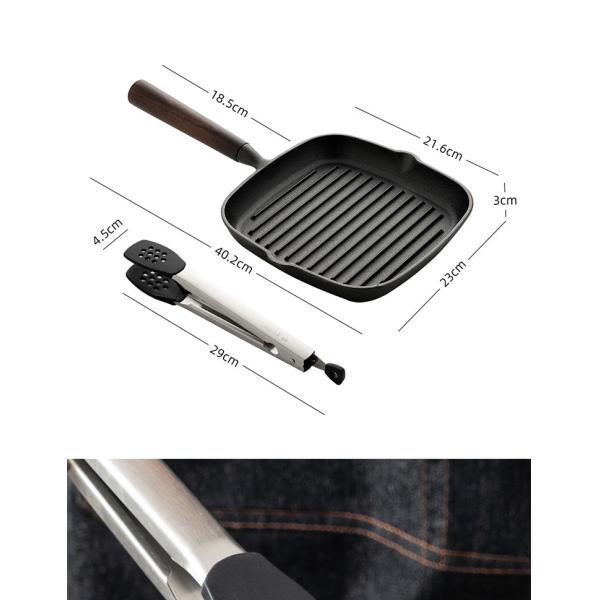 Hot Selling Omelette Fry Grill Pan Multipurpose Korean Die Cast Iron Bbq Frypan Non Stick Square Cookware Skillet Pan