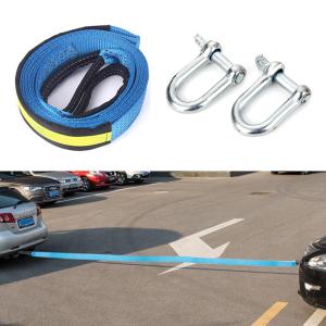 Heavy Equipment Recovery Towing Strap with Sturdy and Strong Hook Polyester A3