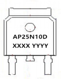 AP25N10X Mosfet Power Transistor 25A 100V TO-252 SOP-8 DC-DC Converters