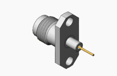 Female 1.85mm RF Connector Flange Mout Type Stainless Steel Material with Long