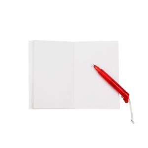 Flower White Printed Personalized Notebooks With Pen , Custom Notepads