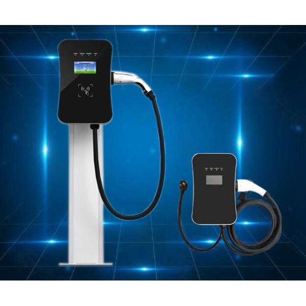 J1772 Wallbox Level 2 Smart Charger 1-3 Phase 7kw With Electric Car