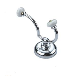 China Decorative Small double hooks  Ceramic Wall Mounted Clothing Coat Rack Hook Hanger on sale