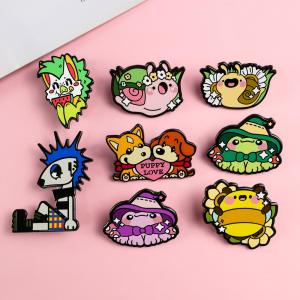 Cute Hard Enamel Lapel Pin Magnetic Custom Metal Badges 3D