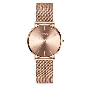 China Mesh Stainless Steel Band Waterproof Women Luxury Watch With Sunray Dial on sale