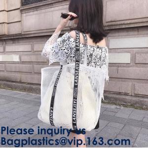 Mesh Beach Bags Totes, Extra Large Pockets, Oversized Big Duffle Bag, net bags,