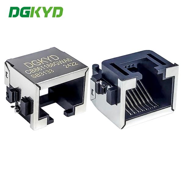 RJ45 Connector 1X1 8P8C Sinking Plate 8.6 3U Interface RJ45 SMT Connector
