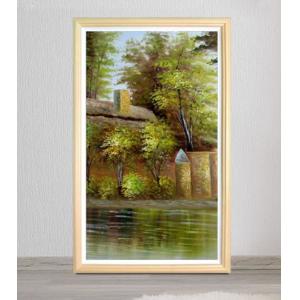 UHD 65 Inch Large LCD LED TFT Wall Mounted Advertising Display With Wood Frame