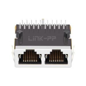 Halo HFJ12-1G11RL Compatible LPJGF26826CNL RJ45 1x2 MagJacks 1000 Base-T Tab