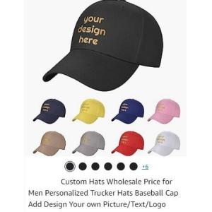 Custom Baseball Cap With Your Text,Personalized Adjustable Trucker Caps Casual