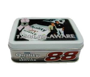 Quality 142x89x195mm Matt Finish Offset Printing Square Tin Containers wholesale