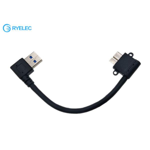Quality USB 3.0 USB-A Male Left Angle To USB 3.0 Micro-B Male Right Angle Cable For HD Disk wholesale
